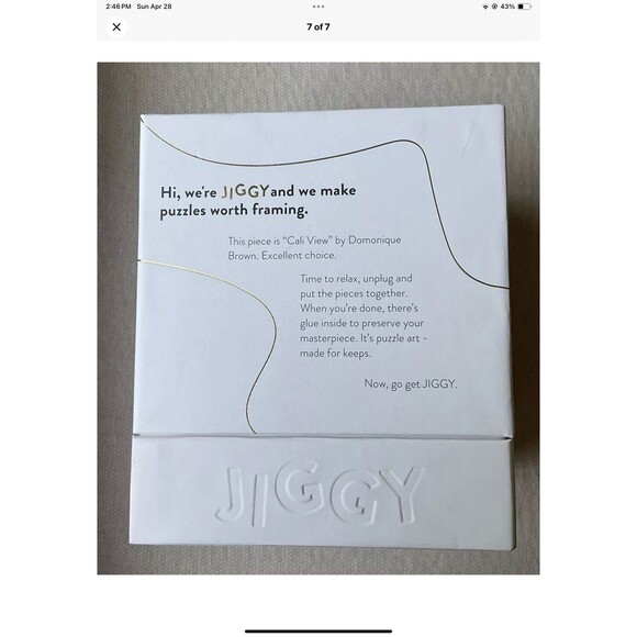 Jiggy Jigsaw Puzzle Cali View By Dominique Brown Art 450 Pieces 14” x 18” NEW - Picture 7 of 7